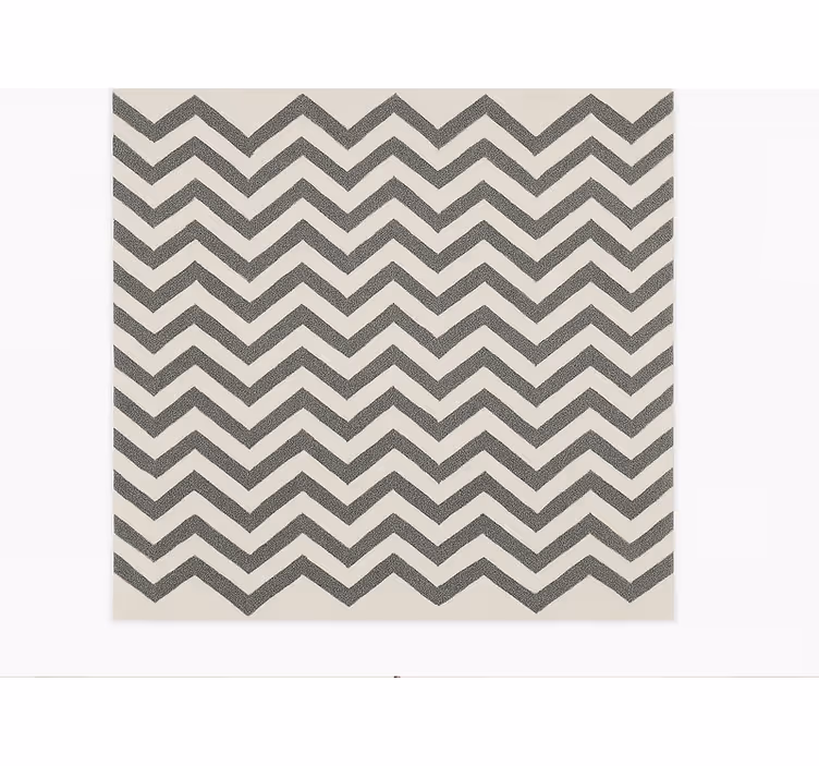 Chevron zigzag pattern dining room rug - TenStickers