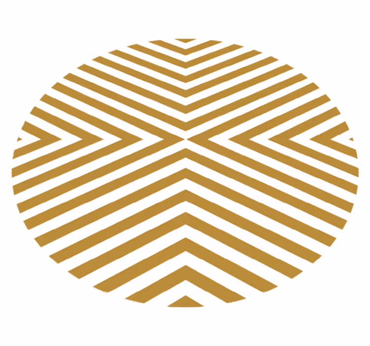 Mustard Chevron Pattern dining room rug - TenStickers