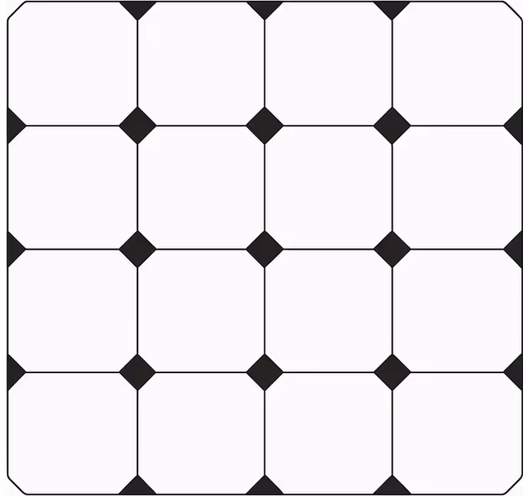 Checkered diamond print  kitchen vinyl mat - TenStickers