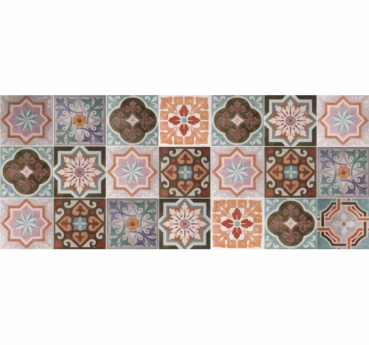 Piastrelline Siciliane mosaic rug - TenStickers