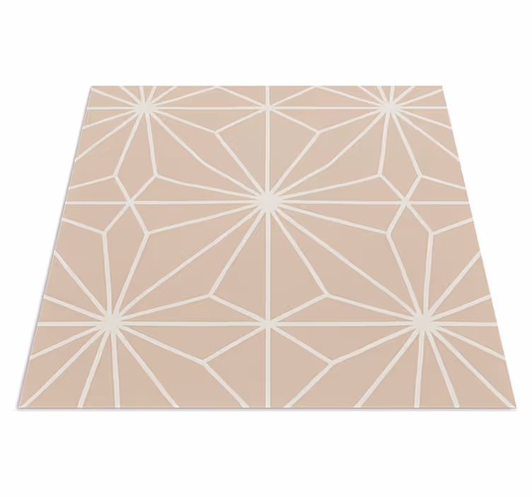 Kitchen vinyl mat in beige stars pattern - TenStickers