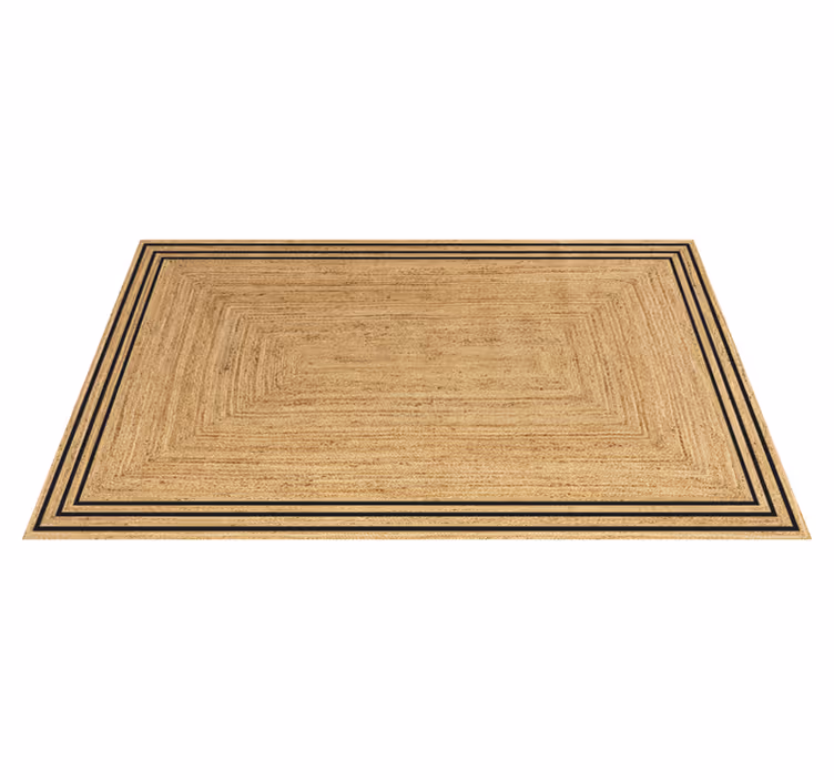 Natural jute texture kitchen vinyl mat - TenStickers