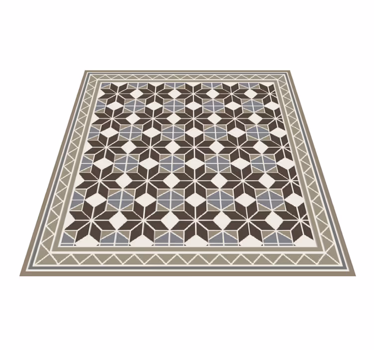 Living room rug with rustic starburst design - TenStickers