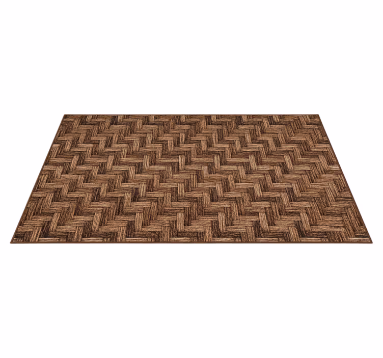 Brown fabric effect texture rug - TenStickers