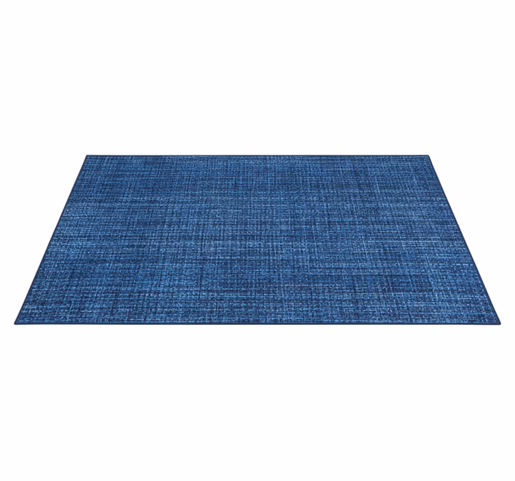 Blue fabric effect texture rug - TenStickers