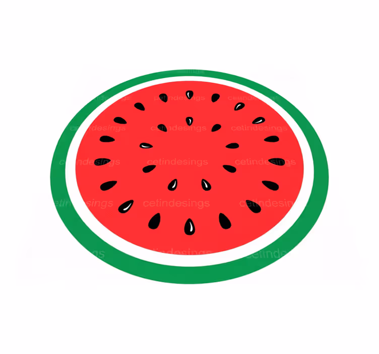 Circular rug whole watermelon - TenStickers