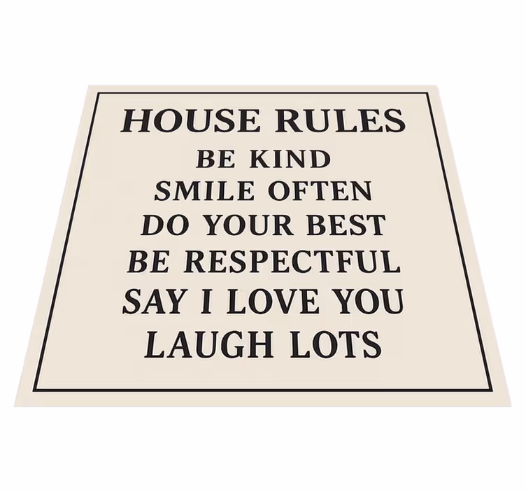 Quote rug house basic rules - TenStickers