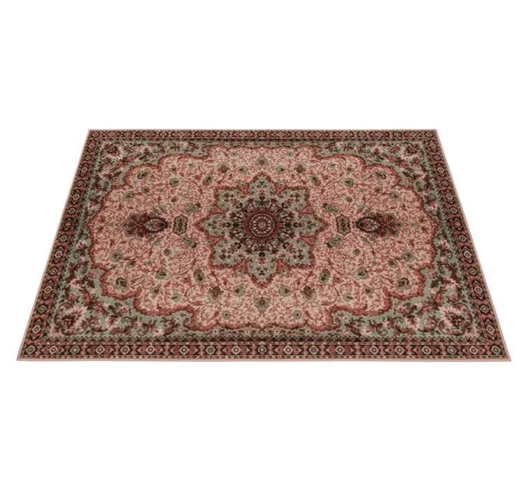 Vintage rose living room rug - TenStickers
