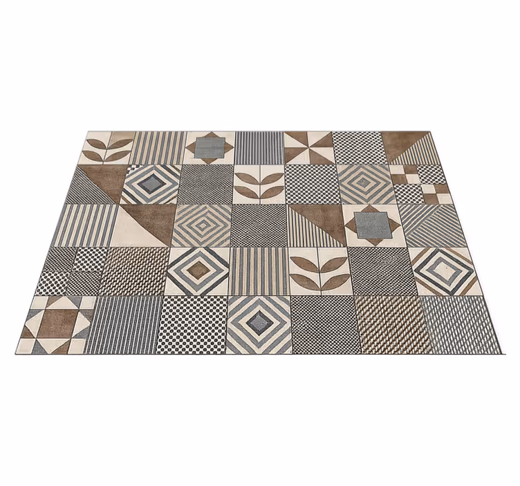 Abstract geometric nature kitchen vinyl mat - TenStickers