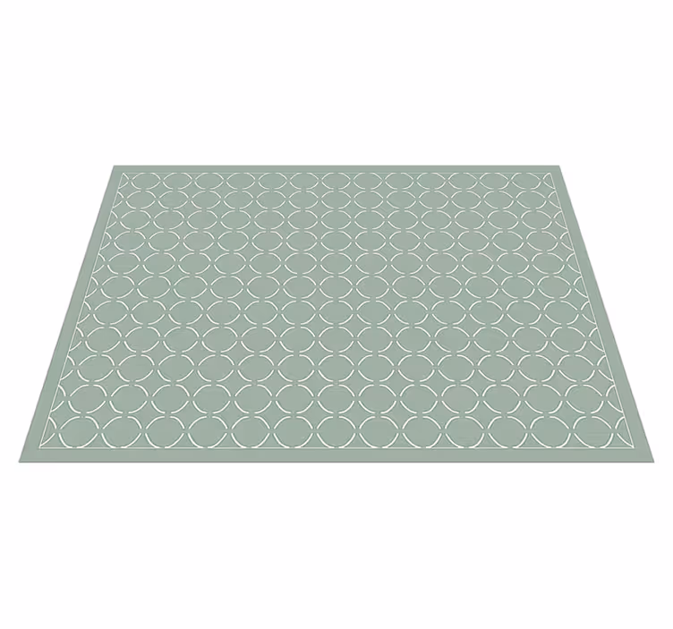 Muted celadon lattice kitchen vinyl mat - TenStickers