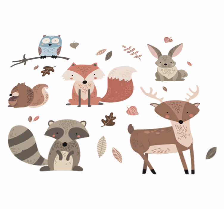 Animal mat in autumn style - TenStickers