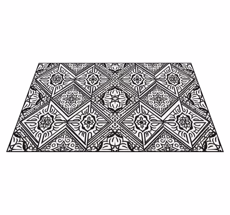 Kitchen vinyl mat in vibrant kaleidoscope design - TenStickers