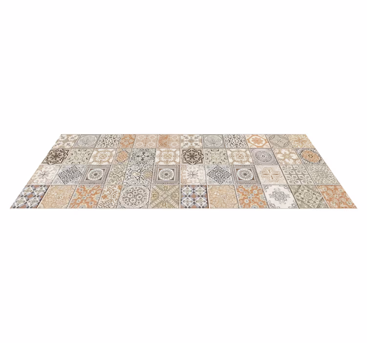 Vintage warm collage kitchen vinyl mat - TenStickers