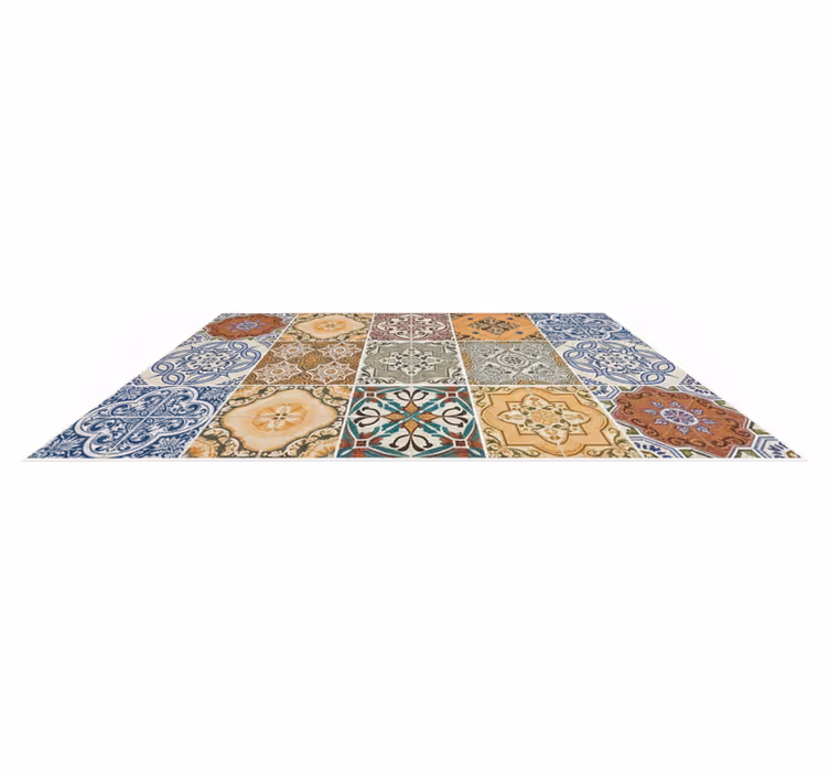 Kitchen vinyl mat eclectic mediterranean mosaic - TenStickers