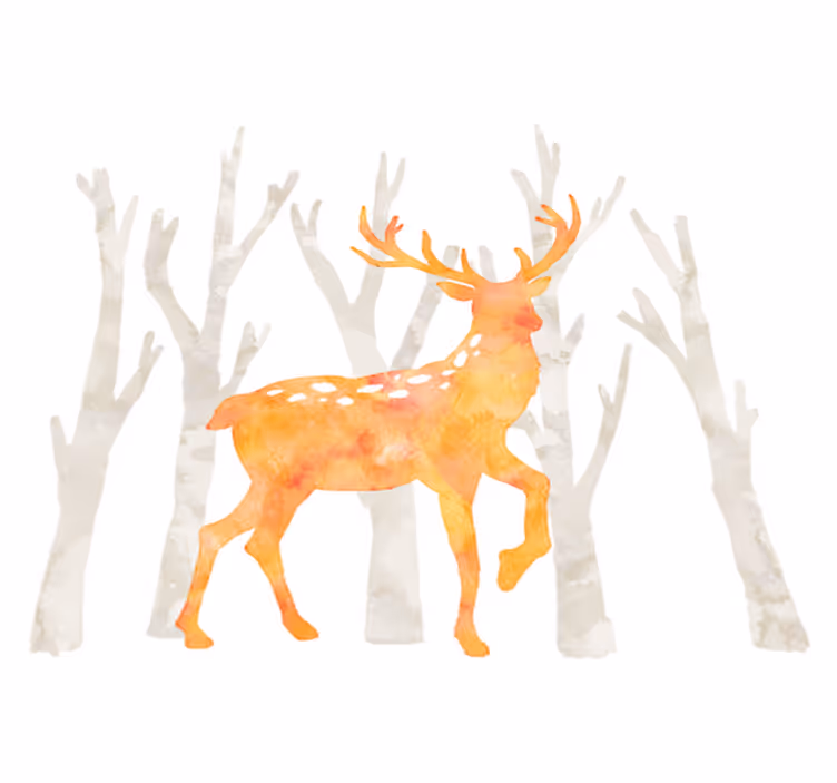 Animal mat deer winter design - TenStickers