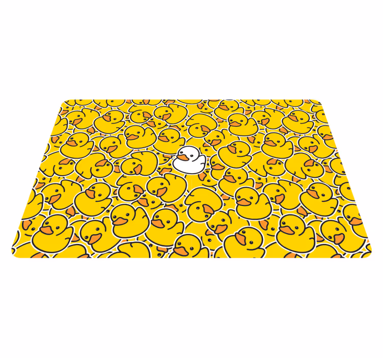 Cute white duck animal mat - TenStickers