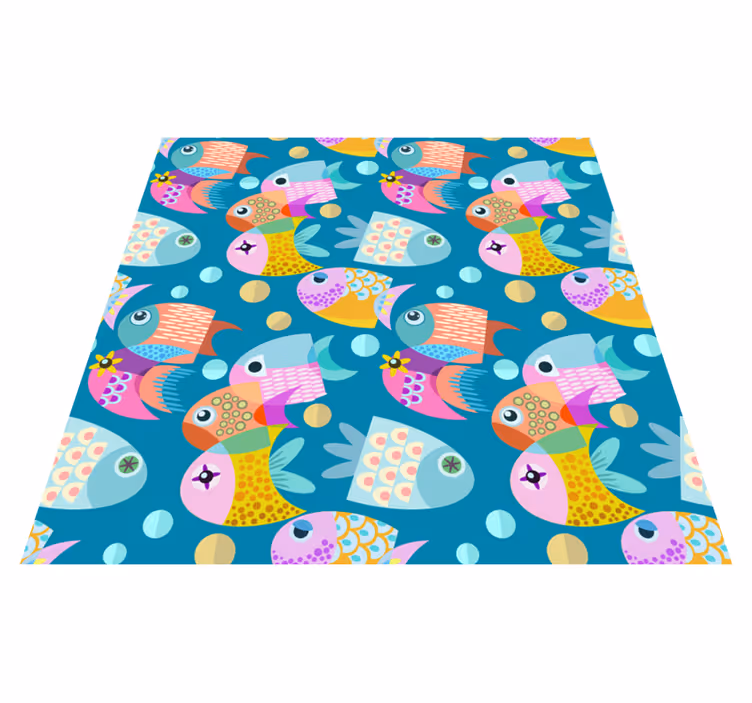 Animal mat for kids featuring fish design - TenStickers