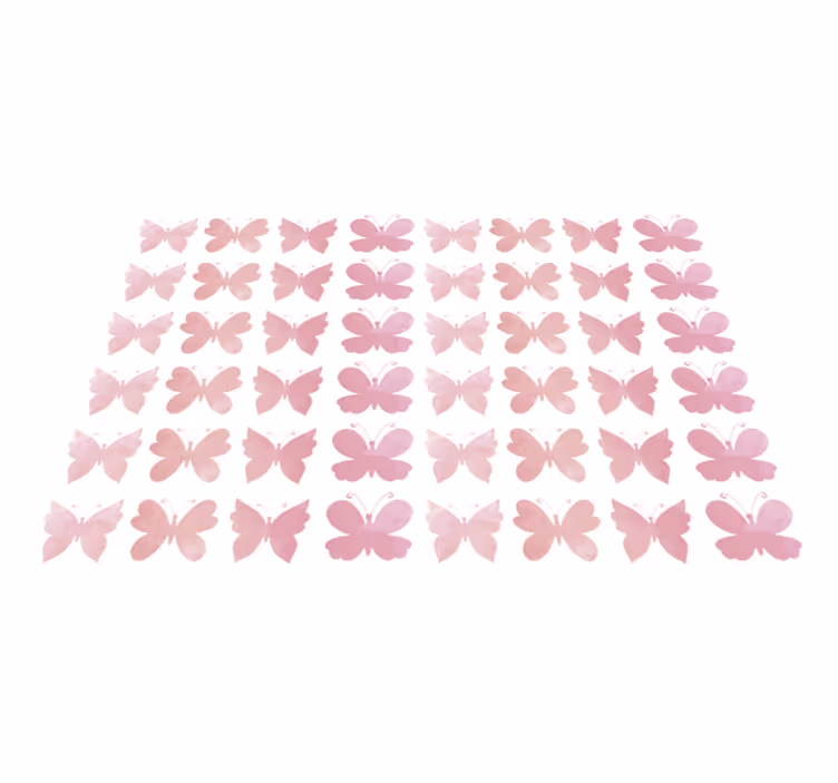 Animal mat with pink butterfly design - TenStickers