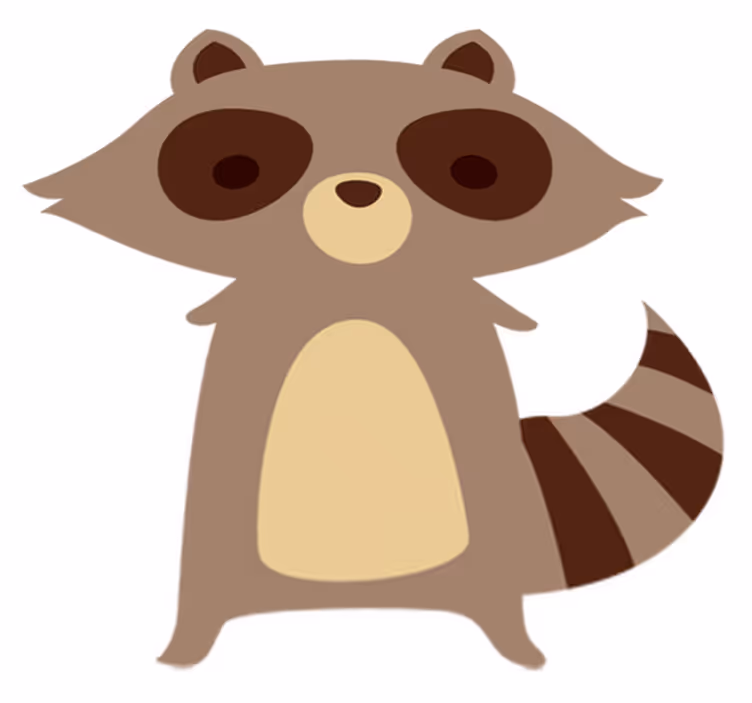 Animal mat raccoon design - TenStickers