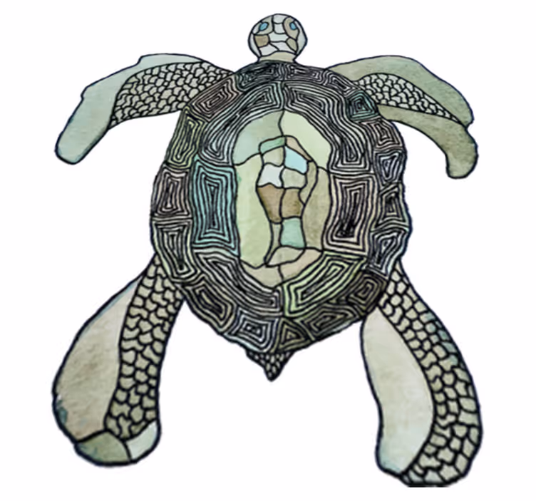 Animal mat classic turtle - TenStickers