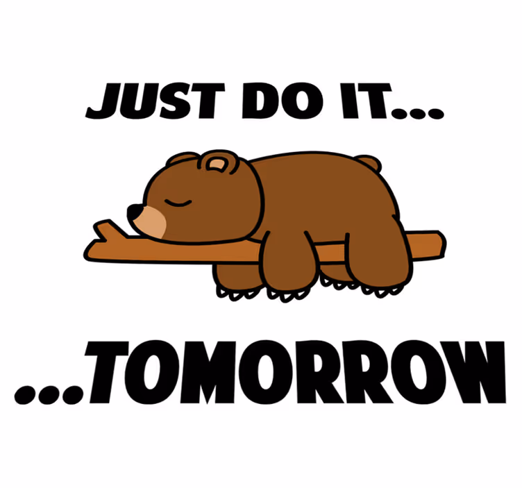 Animal mat just do it tomorrow - TenStickers