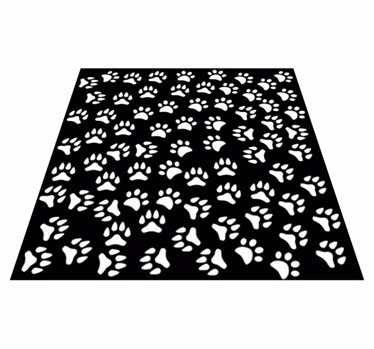 White animal prints animal mat - TenStickers