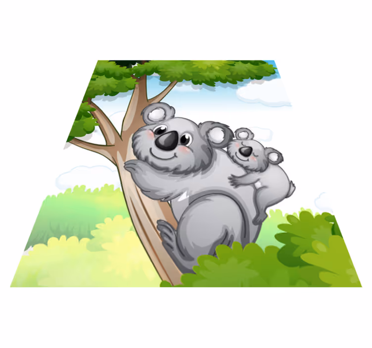 Animal mat mother and baby koala - TenStickers