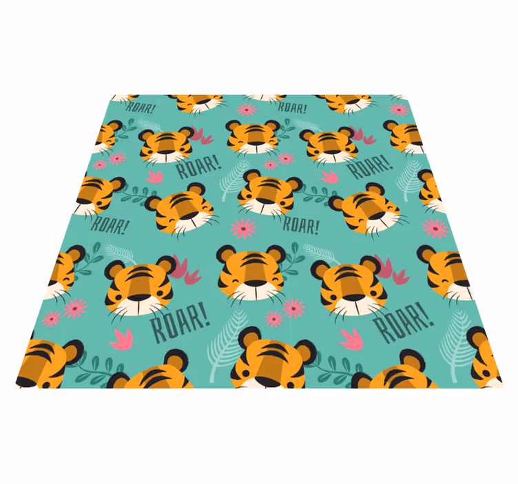 Animal mat for roaring baby tigers - TenStickers