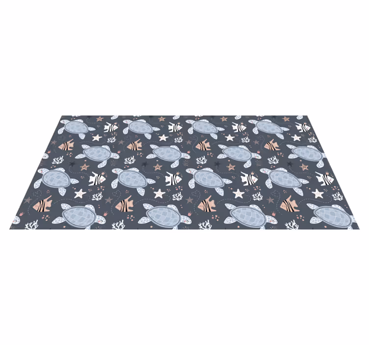 Animal mat turtles and fish under the sea - TenStickers