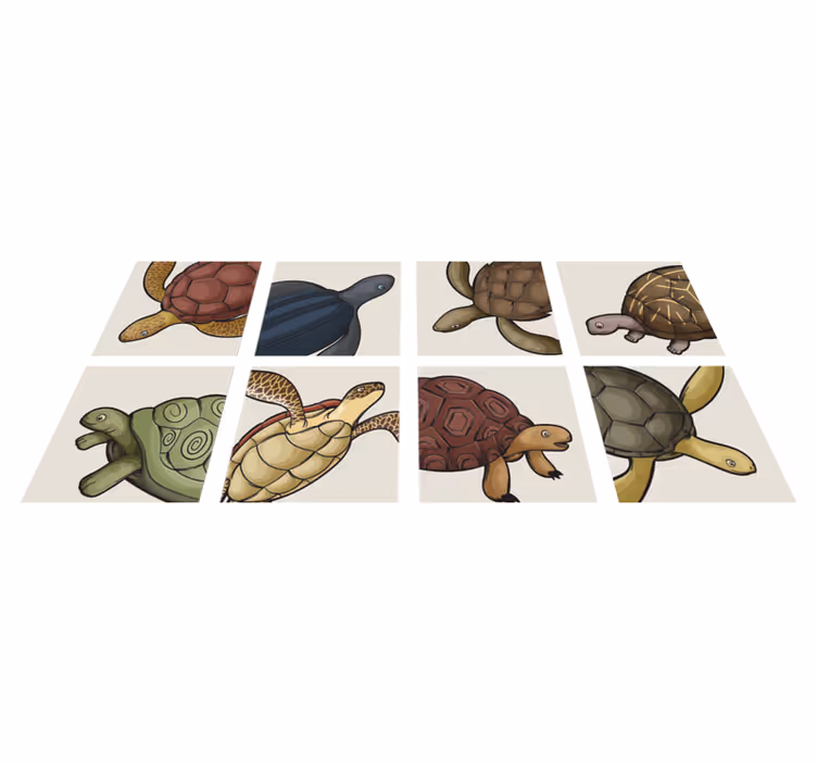 Animal mat variety of turtles tile - TenStickers