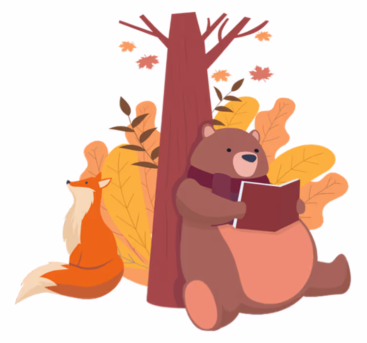 Animal mat tree with animals - TenStickers