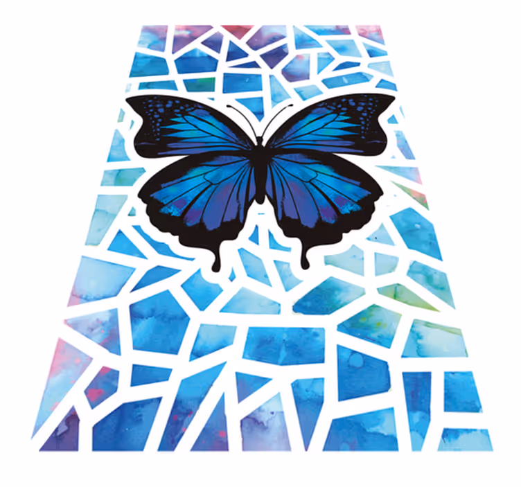 Animal mat trendy butterfly design - TenStickers