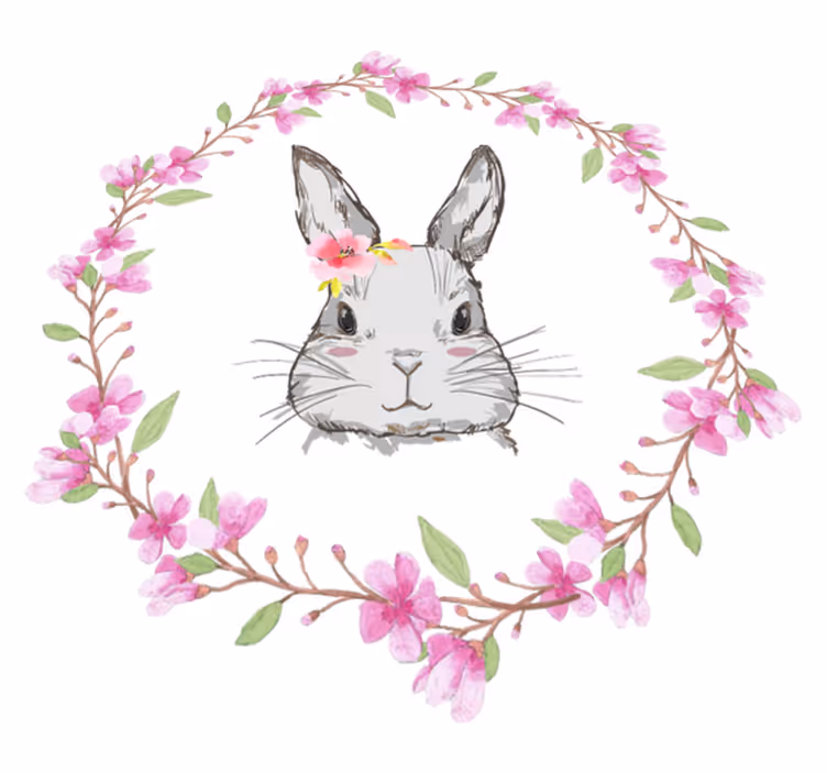 Animal mat wild africa bunny girl for kids - TenStickers