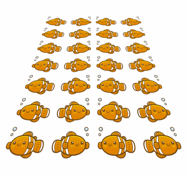 Clown fish pattern animal mat - TenStickers