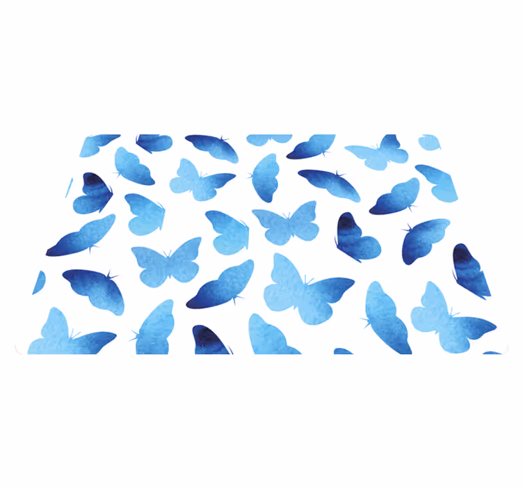 Animal mat with painted butterflies design - TenStickers