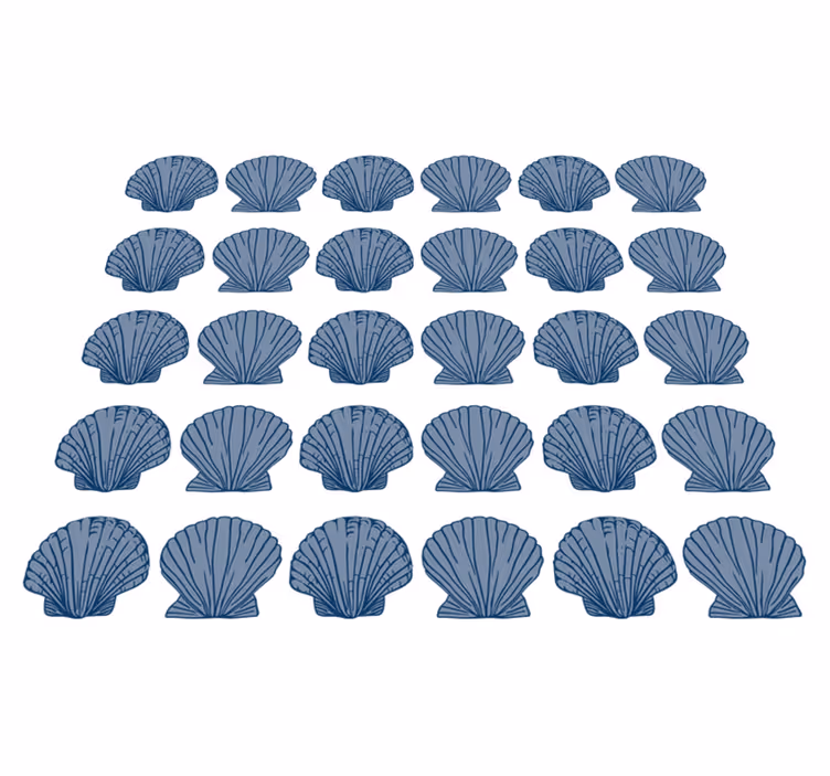 Animal mat in seashell blue tones - TenStickers