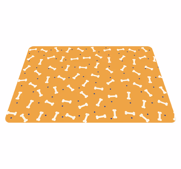 Animal mat with orange bones pattern - TenStickers