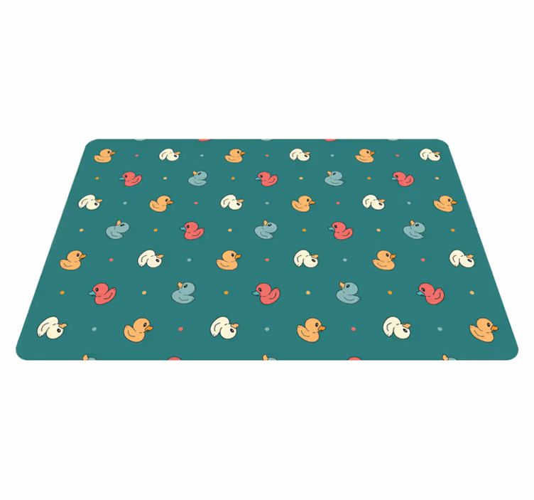 Animal mat with colorful rubber duckies - TenStickers