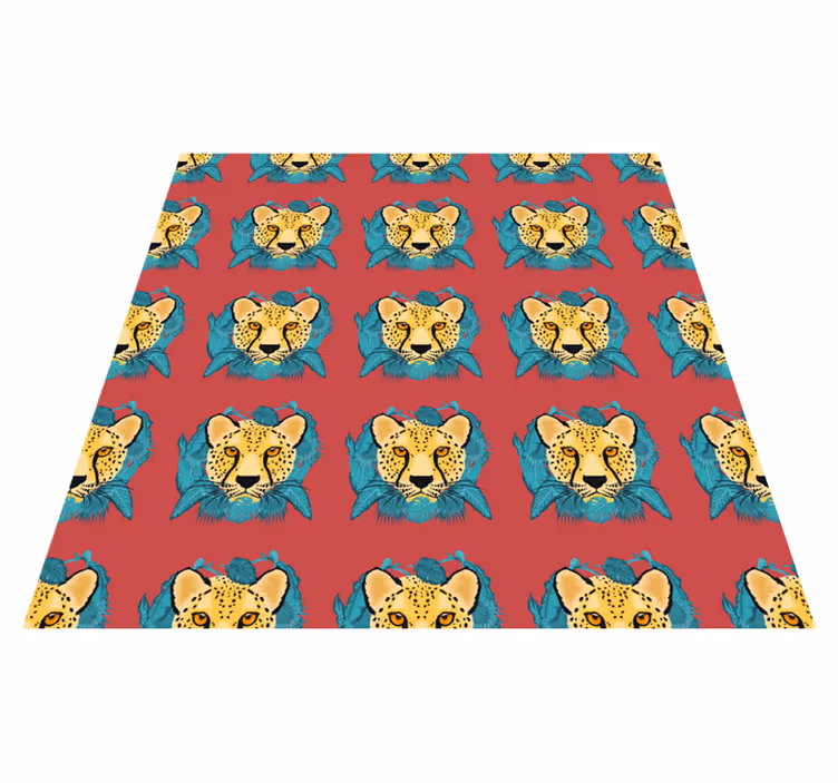 Animal mat with oriental style leopard graphic - TenStickers