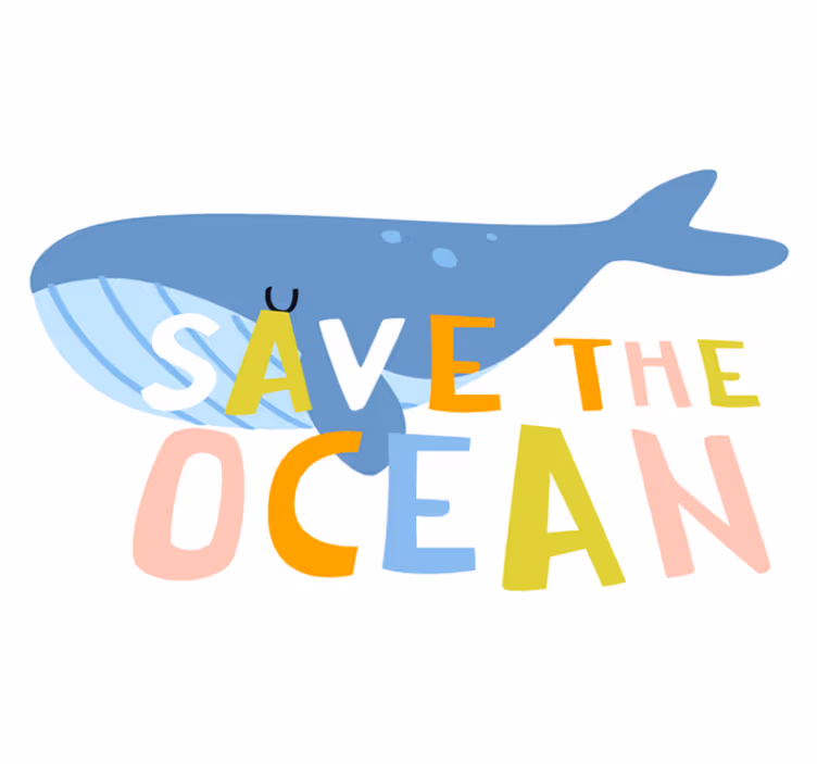 Animal mat save the ocean beluga - TenStickers