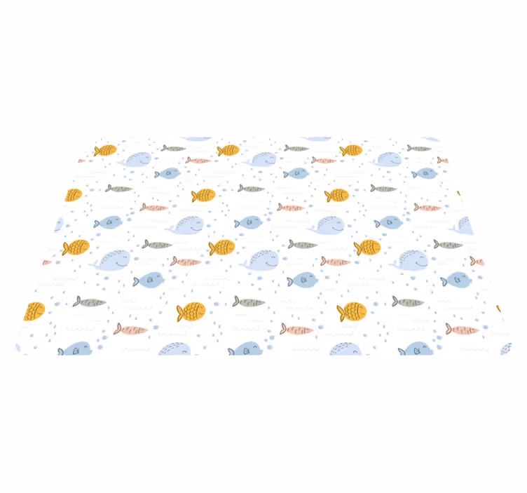 Animal mat cartoon multicolor fish - TenStickers