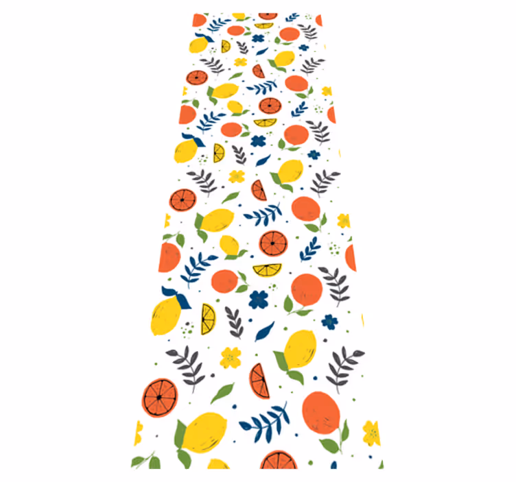 Animal mat citrus fruits with leaves - TenStickers