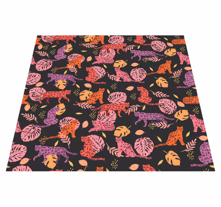 Tropical leopard animal mat - TenStickers