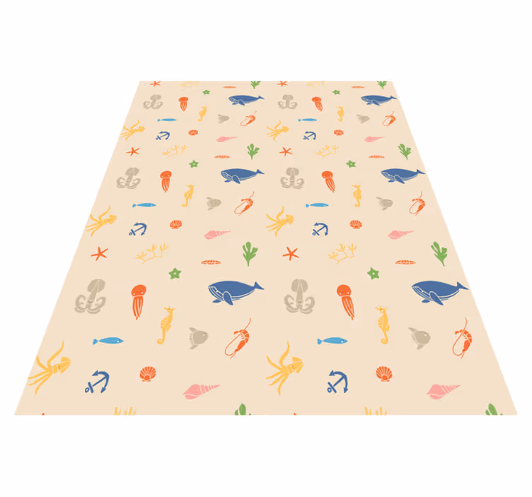 Animal mat with marine life design - TenStickers