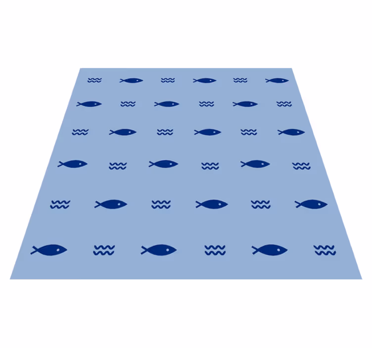Minimal fish pattern animal mat - TenStickers