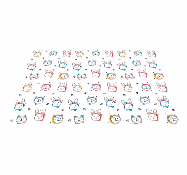 Animal mat owl rabbit design - TenStickers