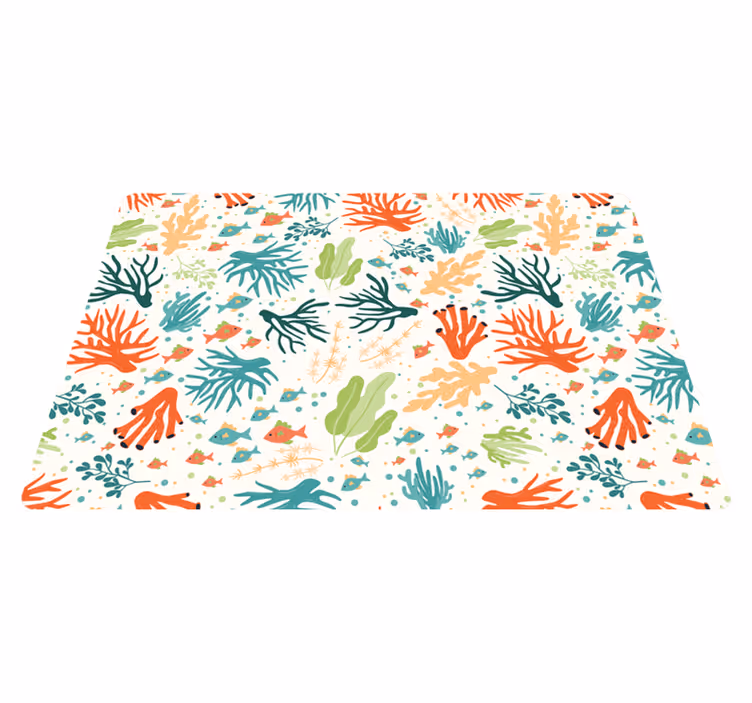 Animal mat in colorful coral - TenStickers