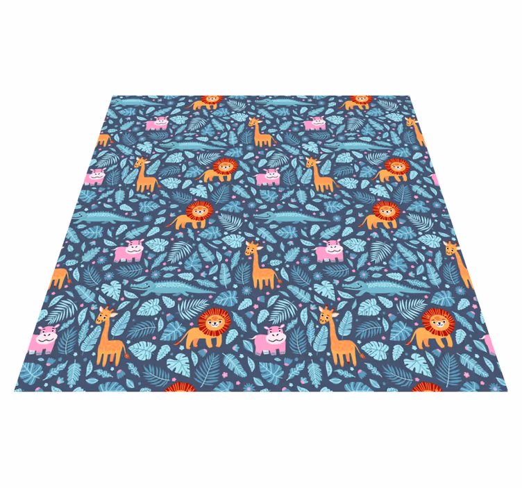 Animal mat with various jungle animals design - TenStickers