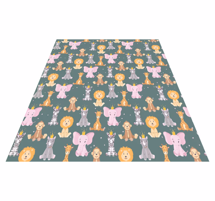 Cute animals design animal mat - TenStickers