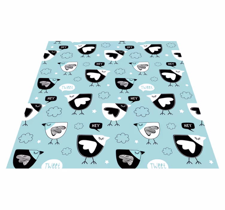 Black chicken pattern animal mat - TenStickers